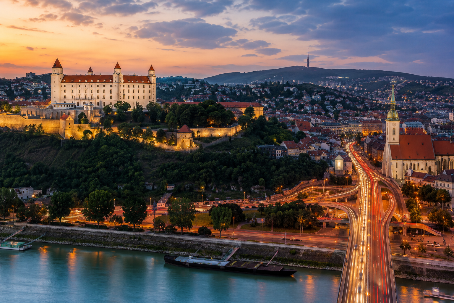 Bratislava Castle and city